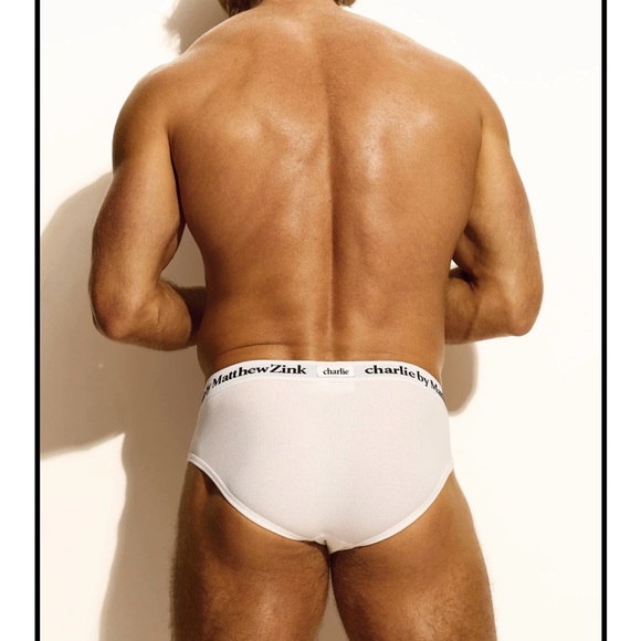 Charlie by MZ White Logo Men's Briefs - Picture 8 of 8